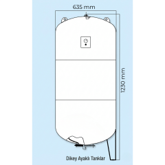 Alarko 300 Litre Hidrofor Tankı - Genleşme Tankı | Dikey | KGT 300D