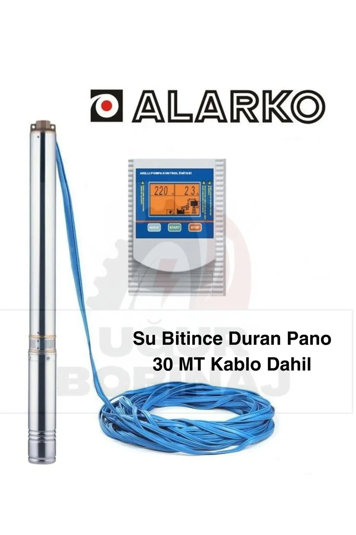 4'' 1.5 Hp 14 Kademe Dalgıç Pompa 30 Mt Kablo Ve Su Bitince Duran Pano Dahil (220)