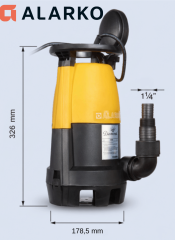 Alarko Diamond | MC 750 E | 1 HP | 230V | Flatörlü Yağmur Suyu ve Drenaj Dalgıç Pompası