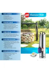 Alarko 1 Hp Panolu Paslanmaz Keson Kuyu ve Sarnıç Pompası | 220v | Diamond SCM-4