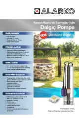 Alarko 1,5 Hp Panolu Paslanmaz Keson Kuyu Ve Sarnıç Pompası | 220V | Diamond SCM-6