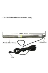2'' 50 Mm Dış Çap En Ince 370Watt Dalgıç Pompa 30 Metre Kablolu (220VOLT)