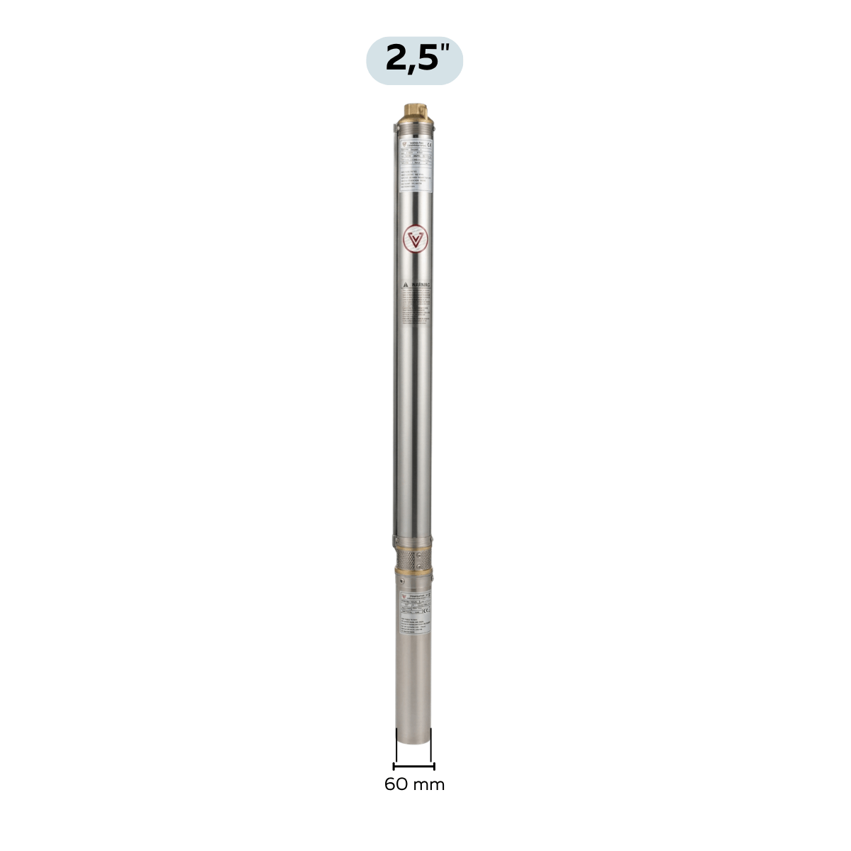 Vespo 2.5” 0.75 Hp 60mm En İnce Dalgıç Pompa | 31 Kademe | 220V
