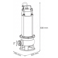 Sumak 2.2 Hp Paslanmaz Çelik Foseptik Dalgıç Pompası | 220V | SDVF 20/2 INOX