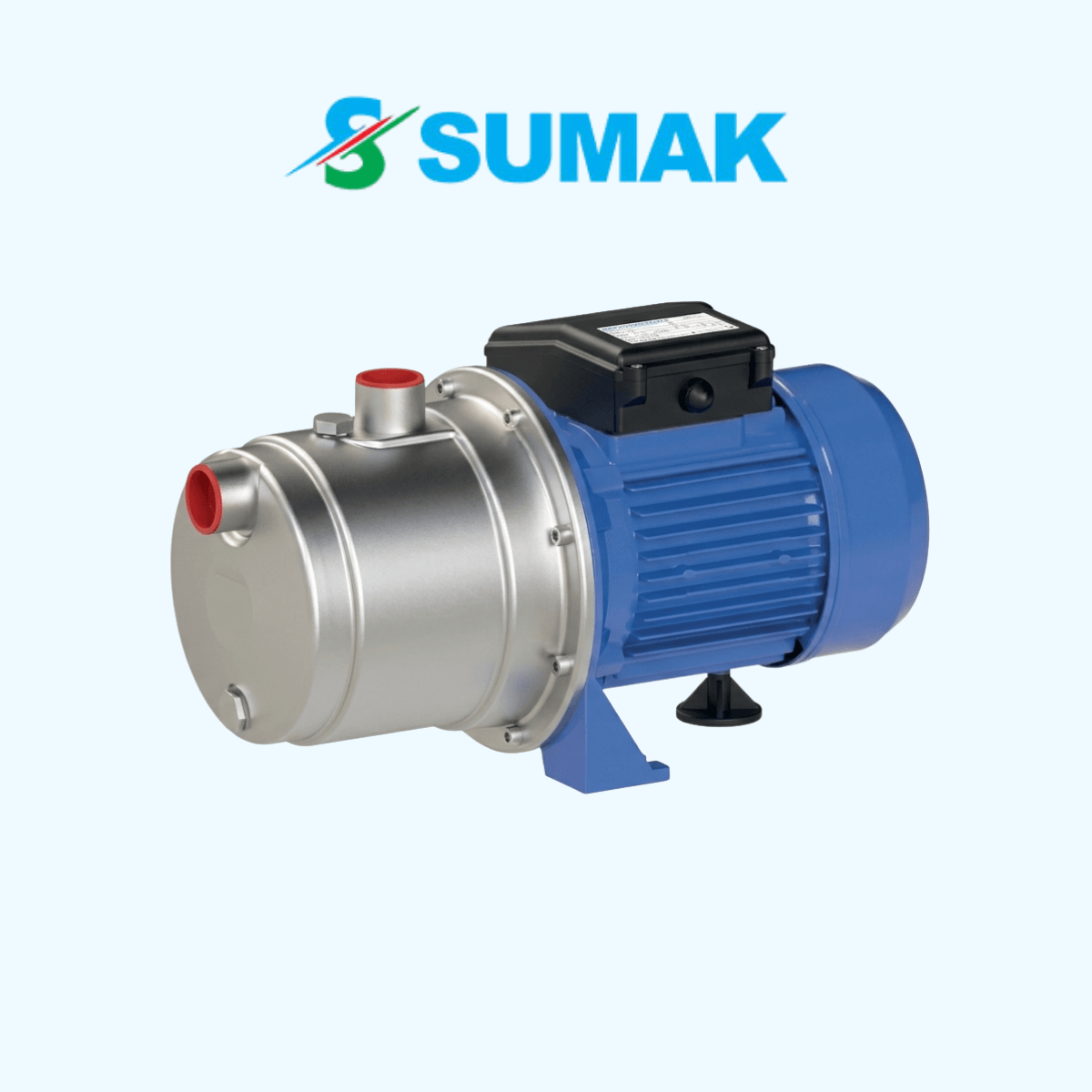 Sumak 1 Hp Kendinden Emişli Paslanmaz Jet Pompa | 220V | SMINOX100J