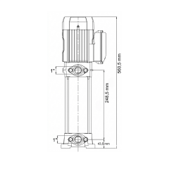 Alarko 1,5 Hp Dikey Milli Çok Kademeli Santrifüj Pompa | 220V | Diamon PLD 2-7