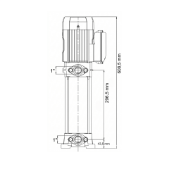 Alarko 2 Hp Dikey Milli Çok Kademeli Santrifüj Pompa | 220V | Diamon PLD 2-9
