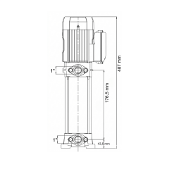 Alarko 1.5 Hp Dikey Milli Çok Kademeli Santrifüj Pompa | 220V | Diamon PLD 4-4