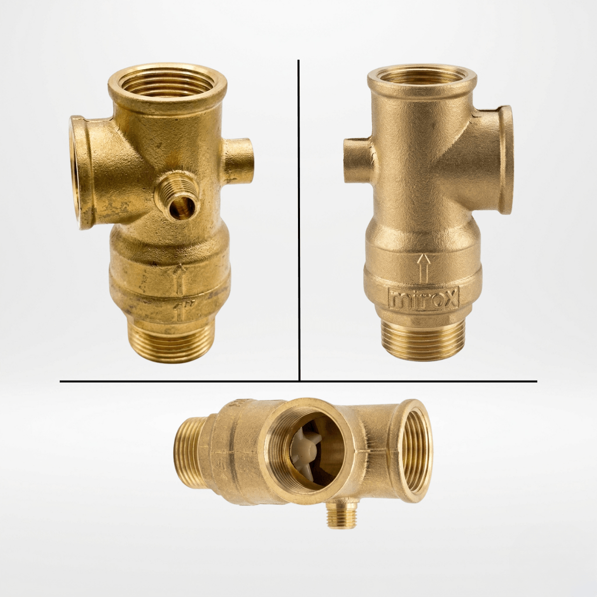 Mirox Beşyollu Çekvalf (Paslanmaz Rekorlu) | 1” Hidrofor Bağlantı Elemanı