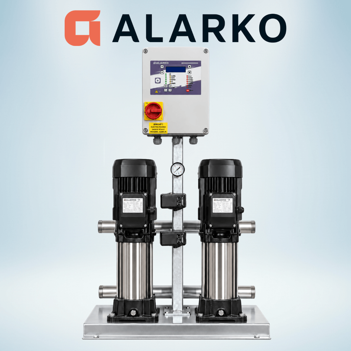 Alarko | PL 12 - 4 | 5.5 Hp | 30 m³/h | 380V | Çift Pompalı Paket Hidrofor