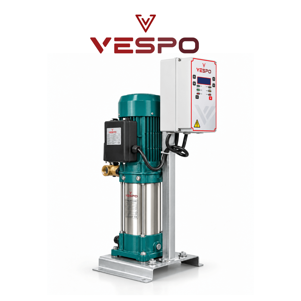 Vespo | VSP-10VE | 5.5 Hp | 9 m³/h | 380V | Tek Pompalı Paket Hidrofor